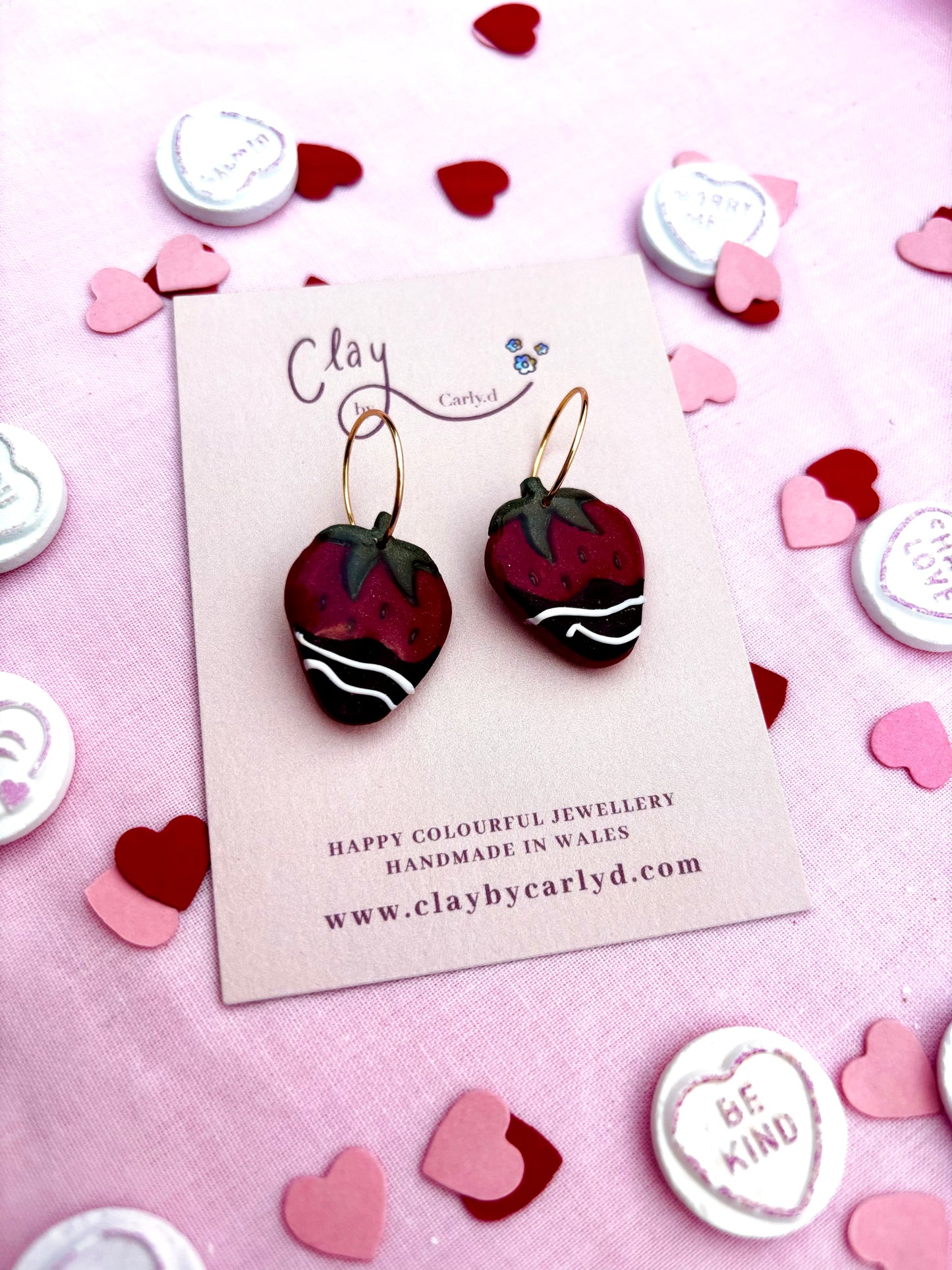 Chocolate Dipped Strawberry Hoops