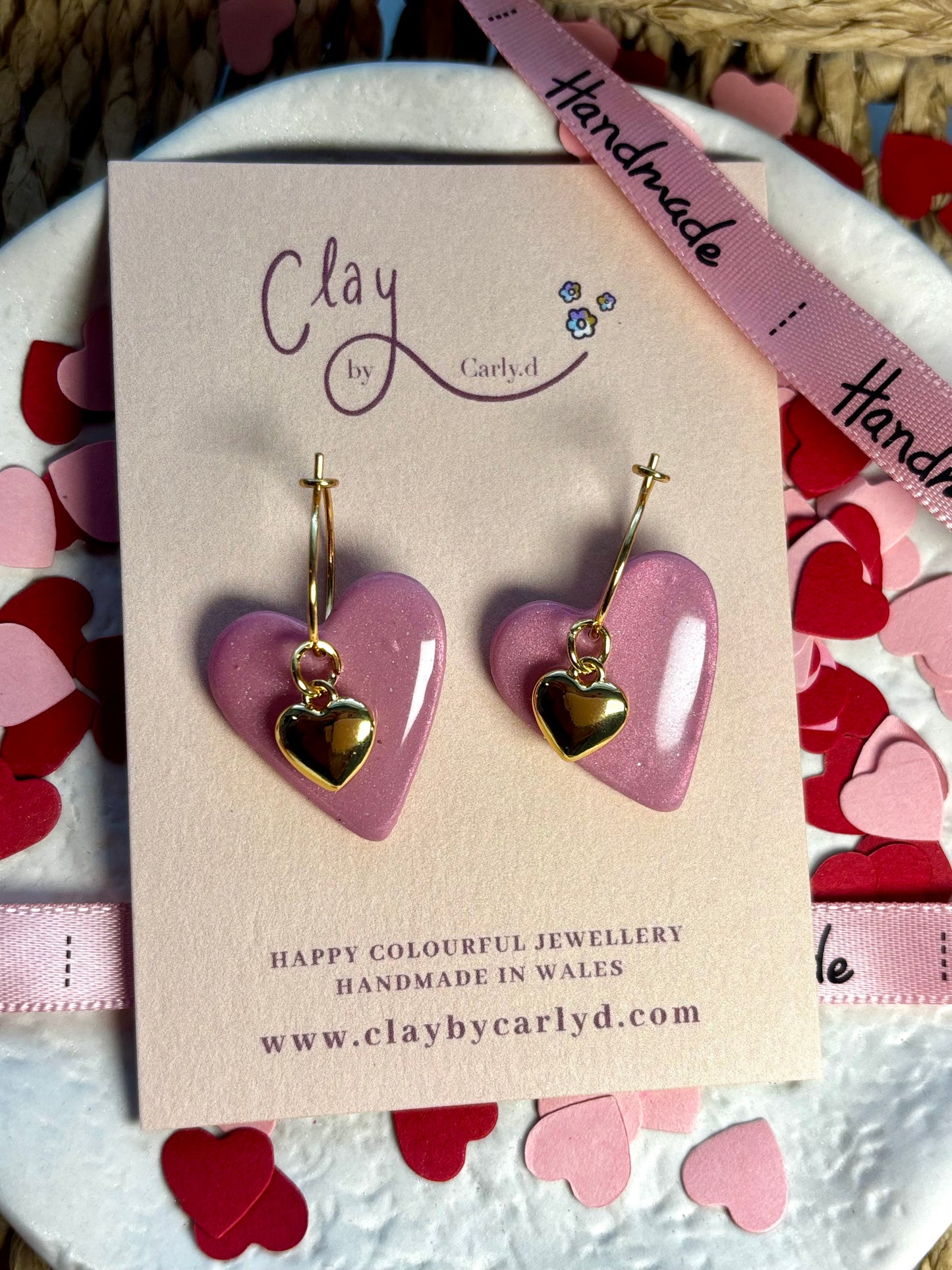 Heart of Gold Hoops