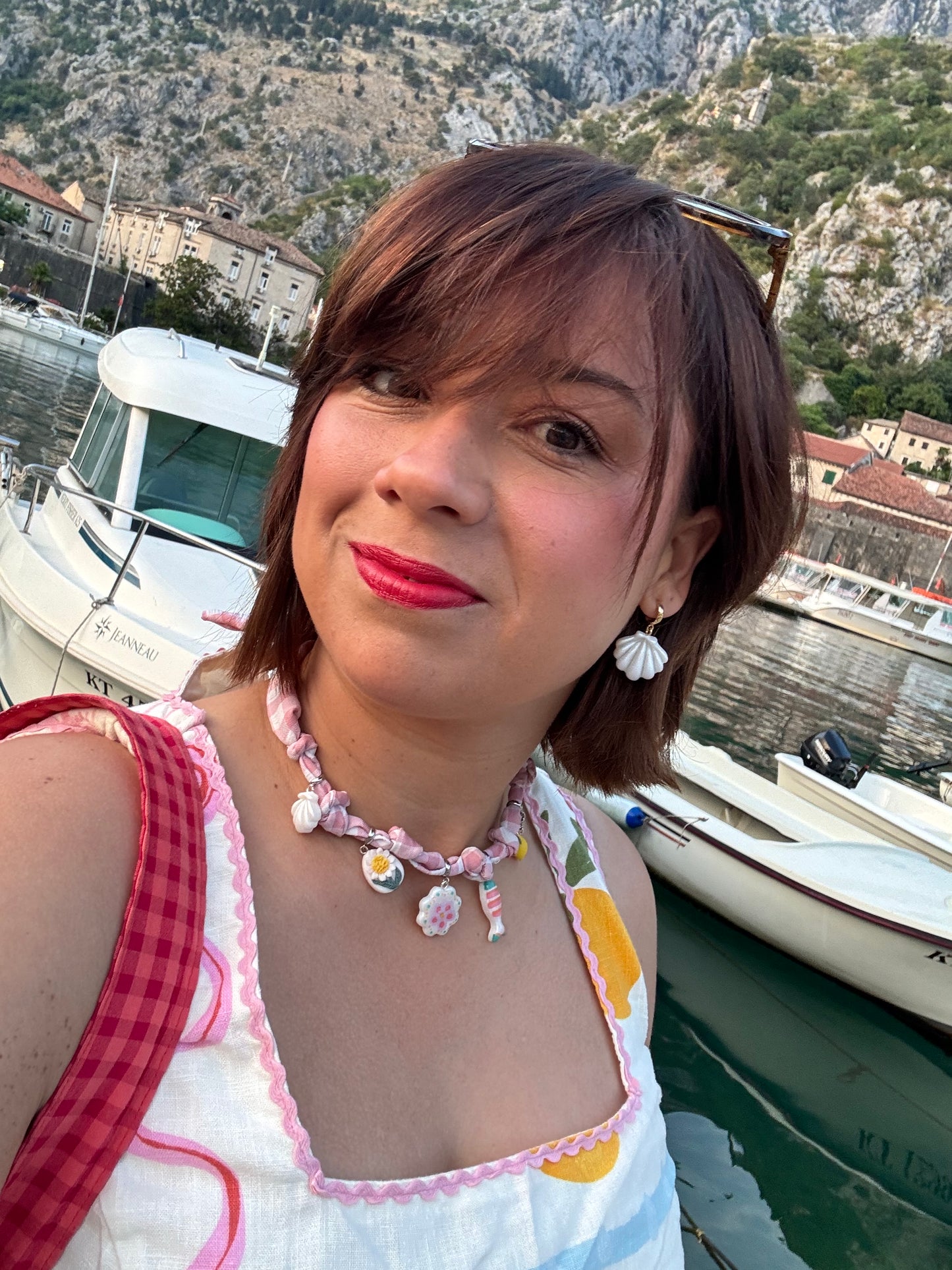 Pearly Shell Huggies