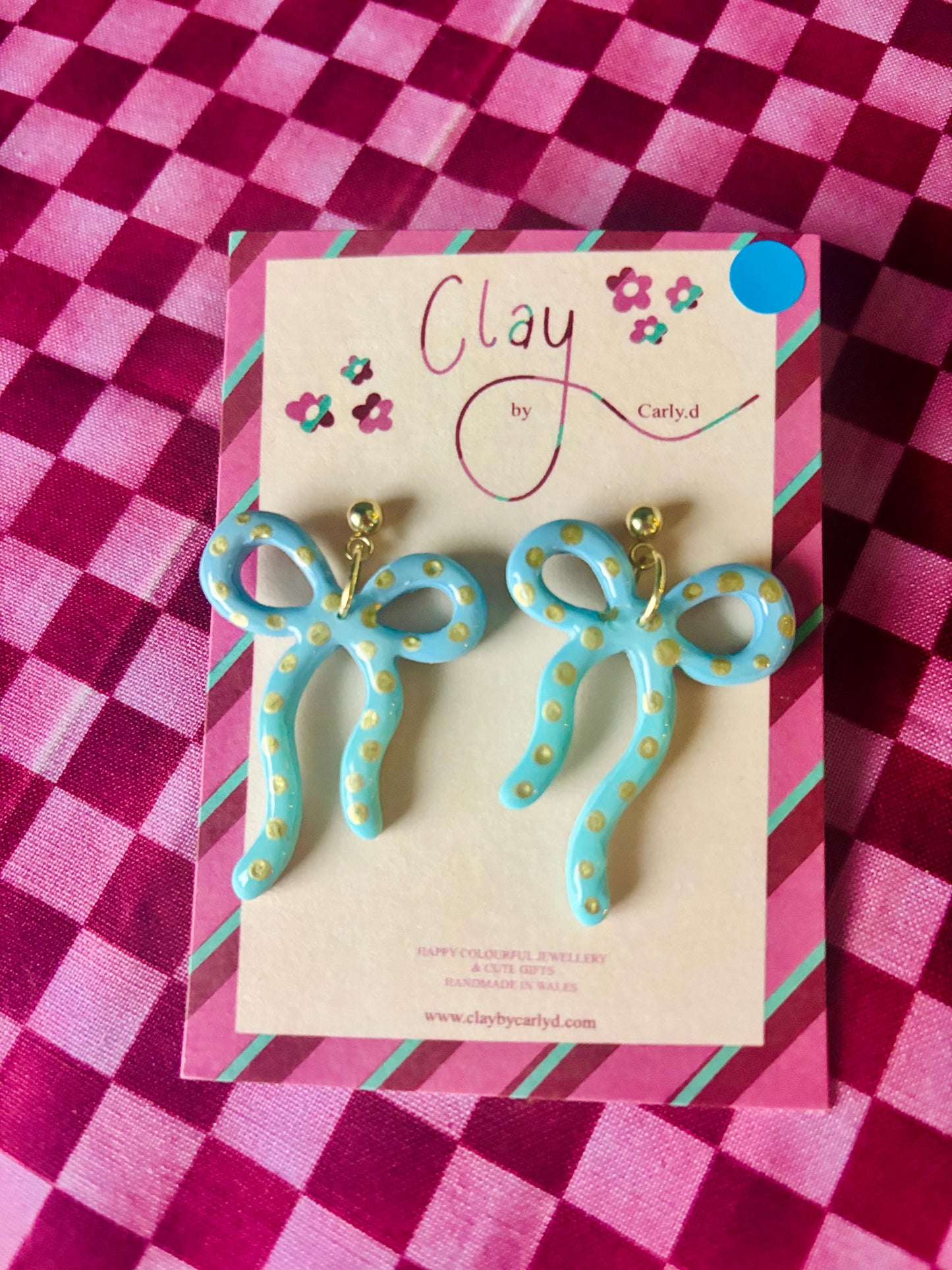 Dotty Ombre Blue Bows