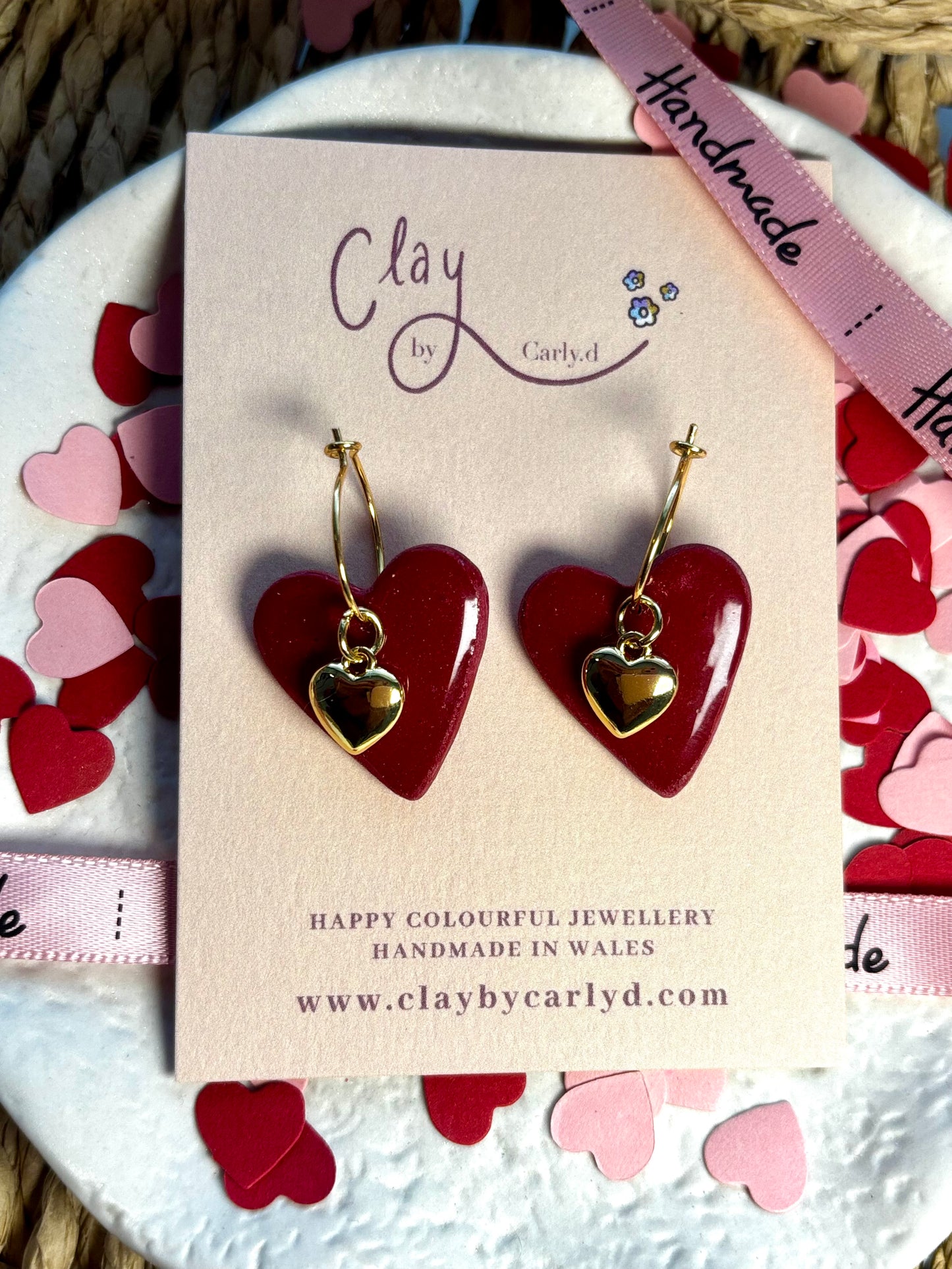 Heart of Gold Hoops