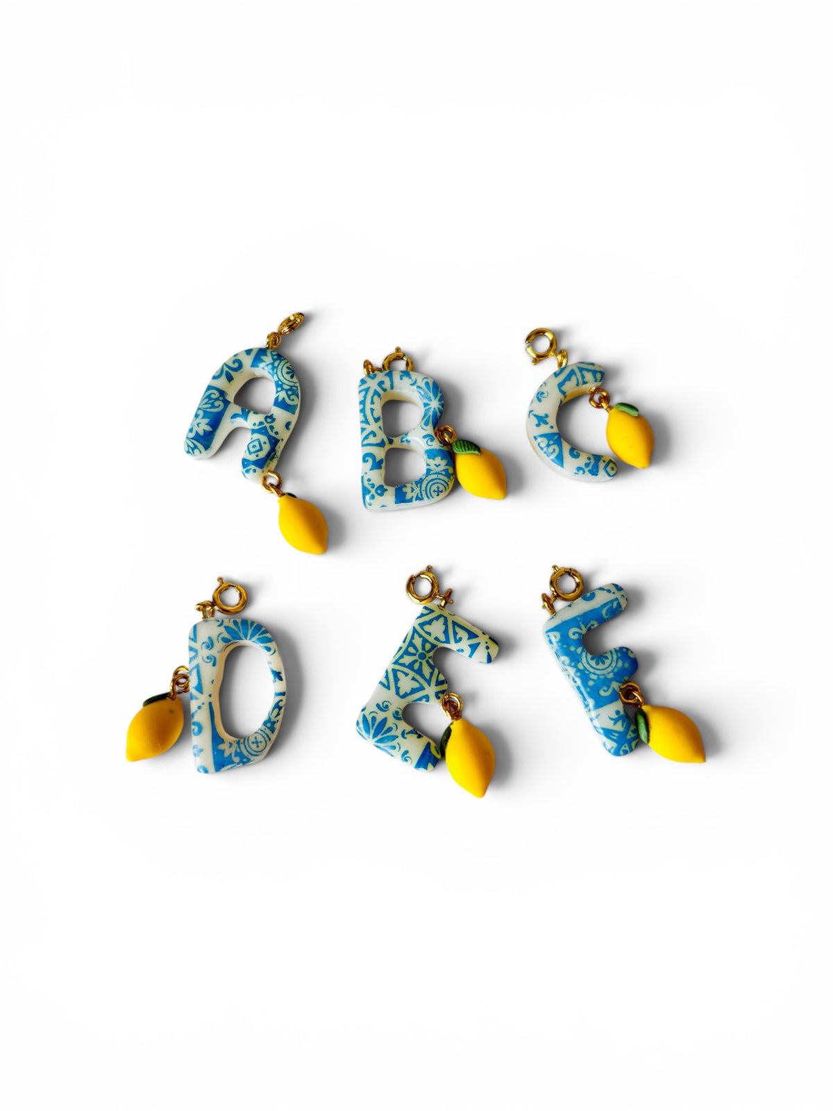 Amalfi Lemon Initial Charms