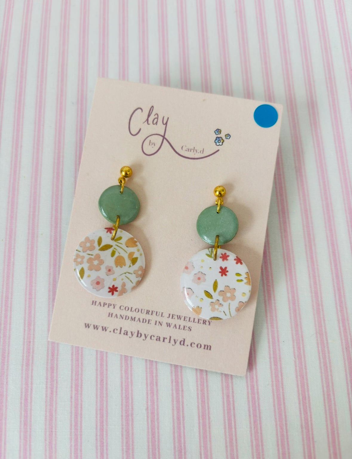 Green Floral Drops