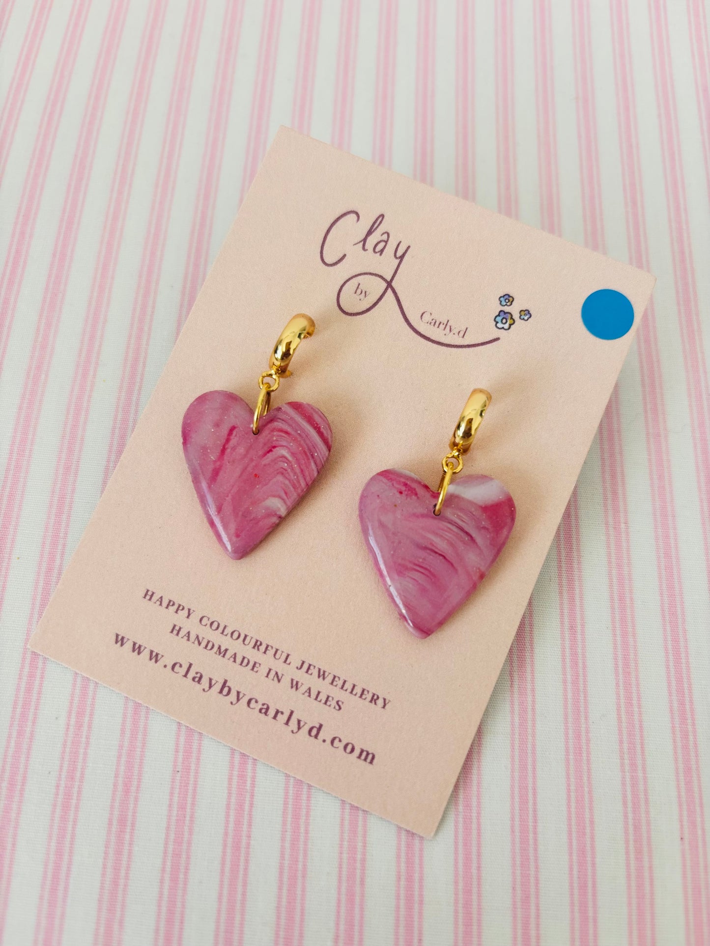 Pink Swirl Heart Huggies