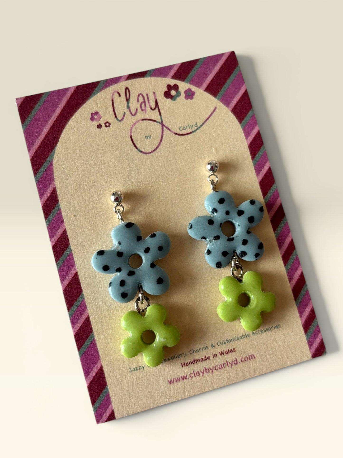 Double Stacked Daisy Ball Studs