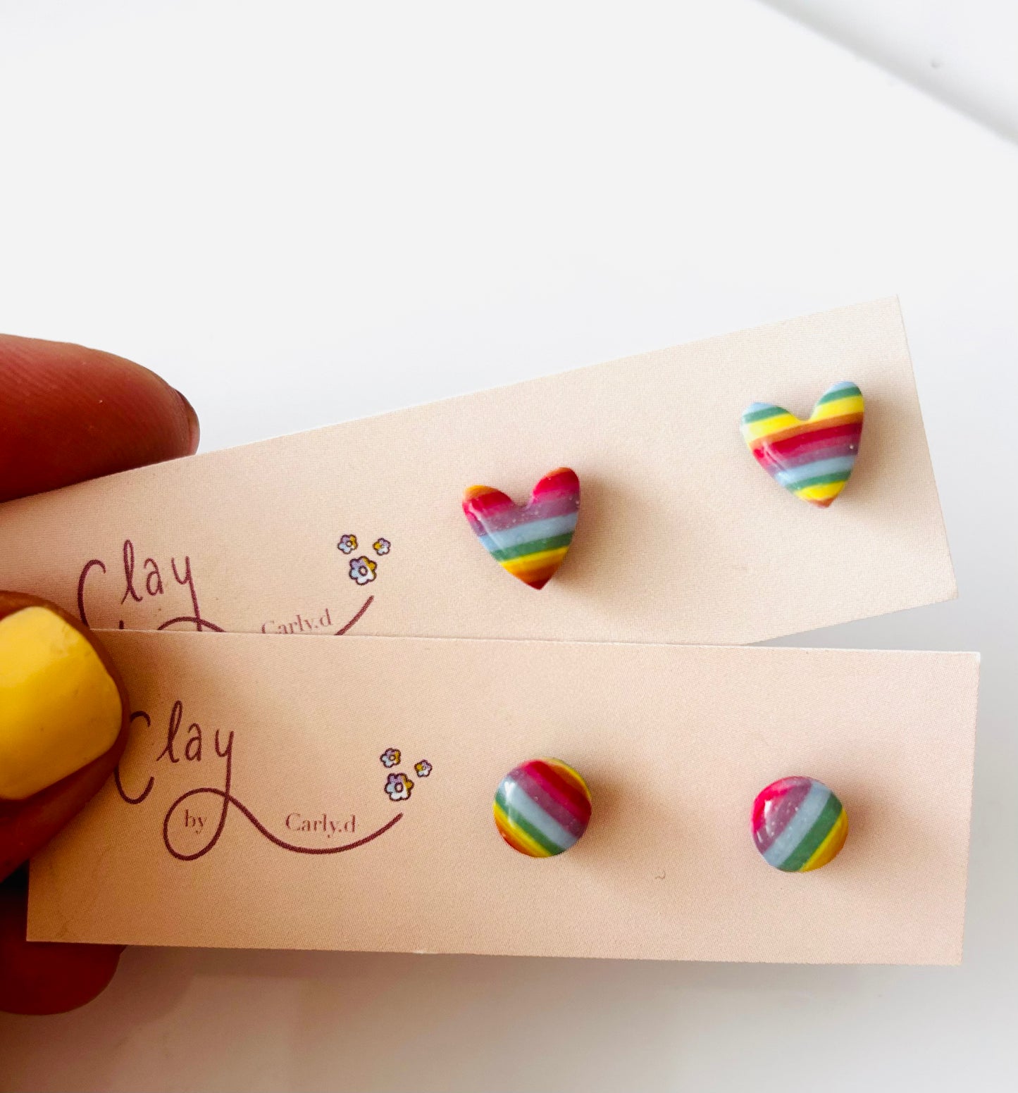 Rainbow Stripe Studs