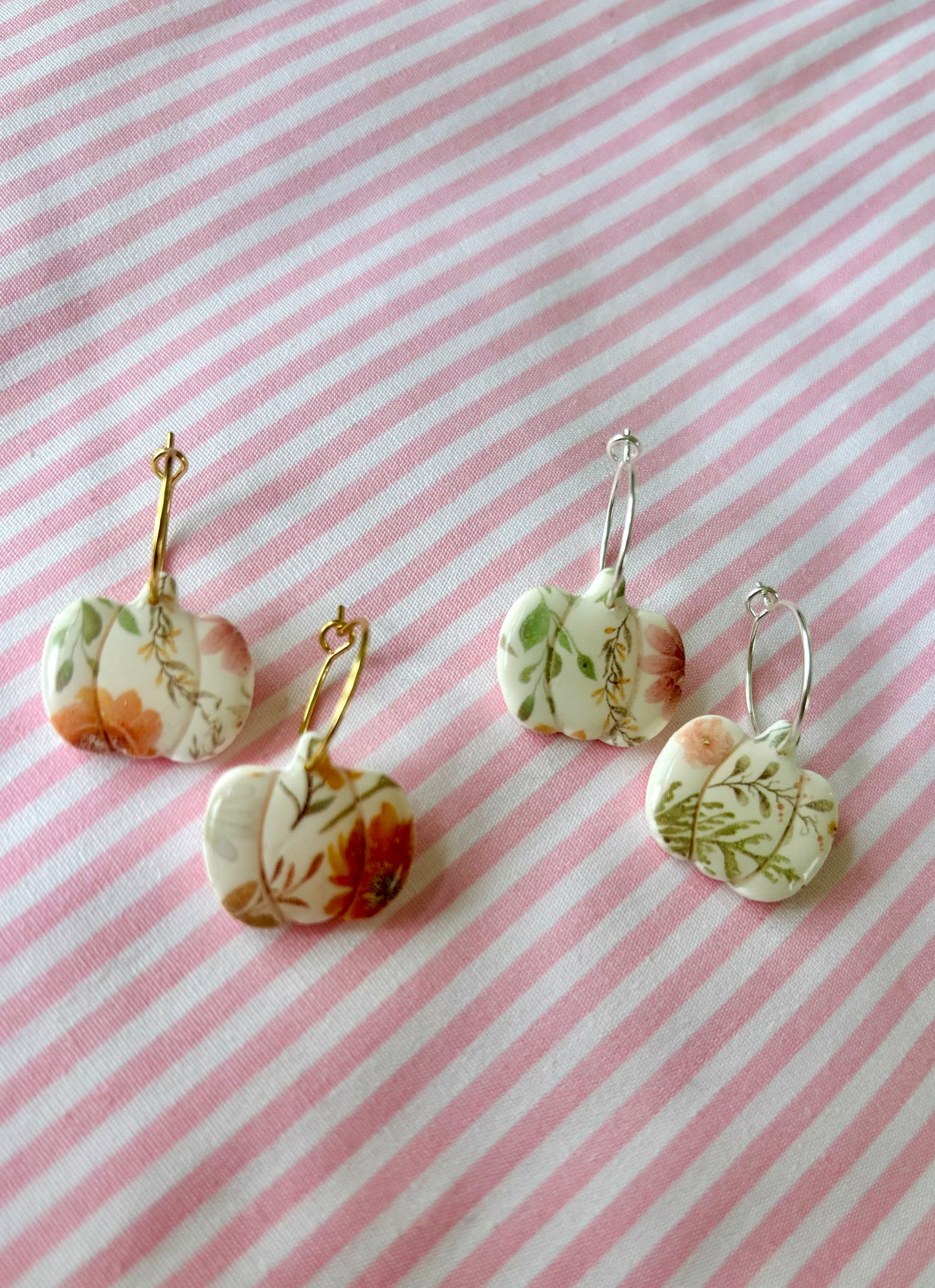 Floral Pumpkin Hoops
