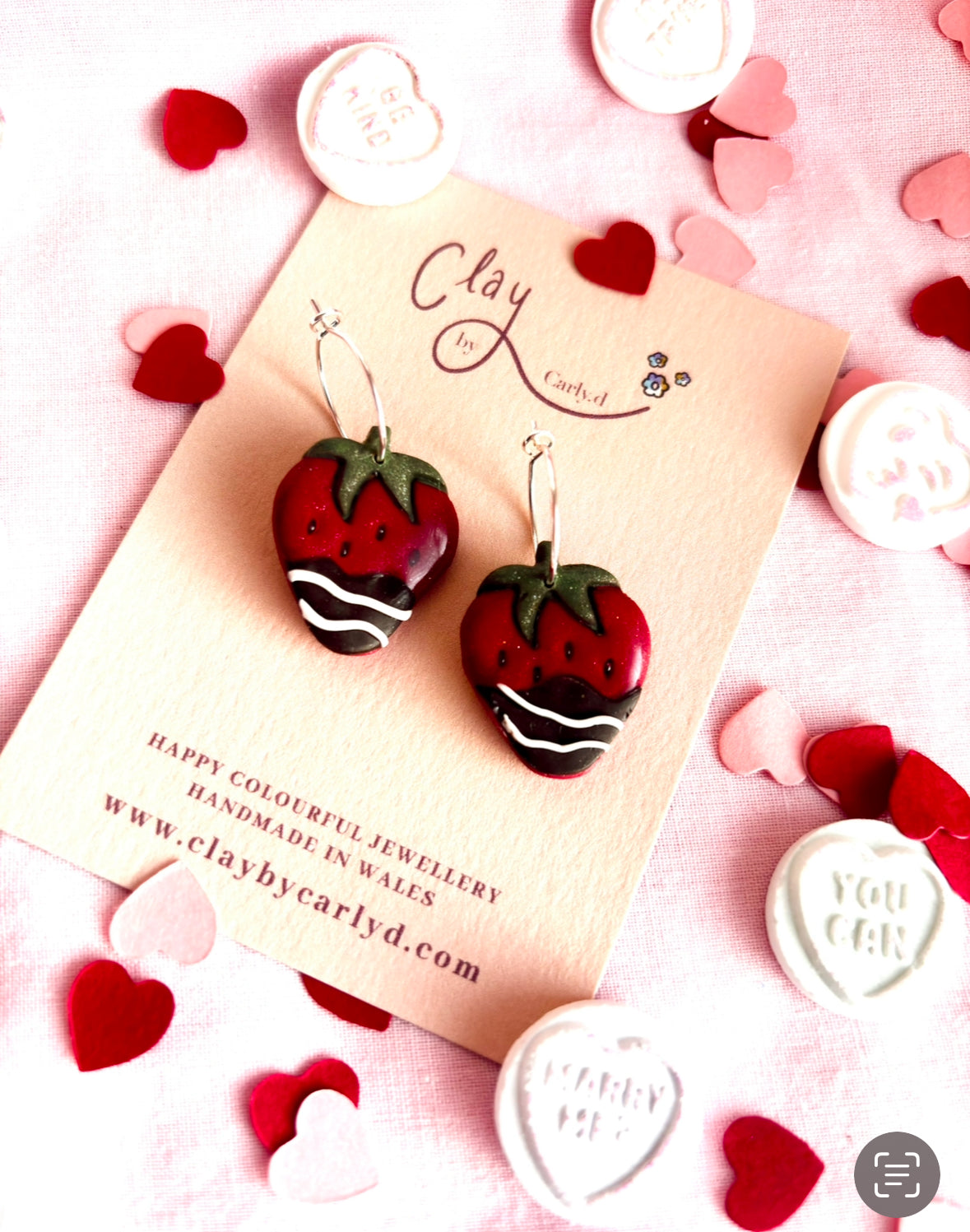 Chocolate Dipped Strawberry Hoops