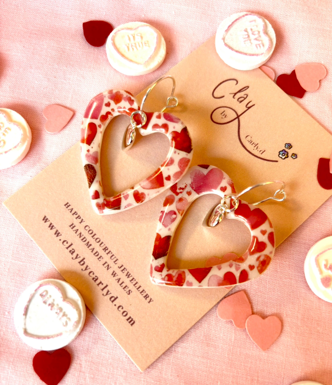 Love Hearts Statement Hoops