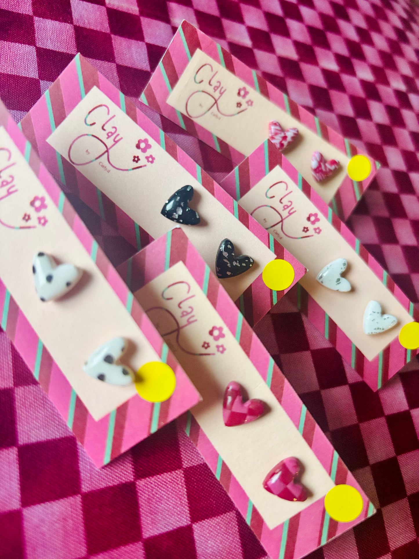 Festive Super Mini Heart Studs