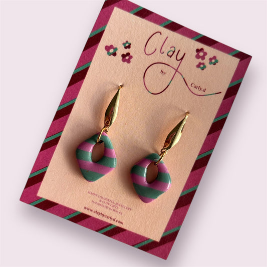 Pink/Green Stripe Drops