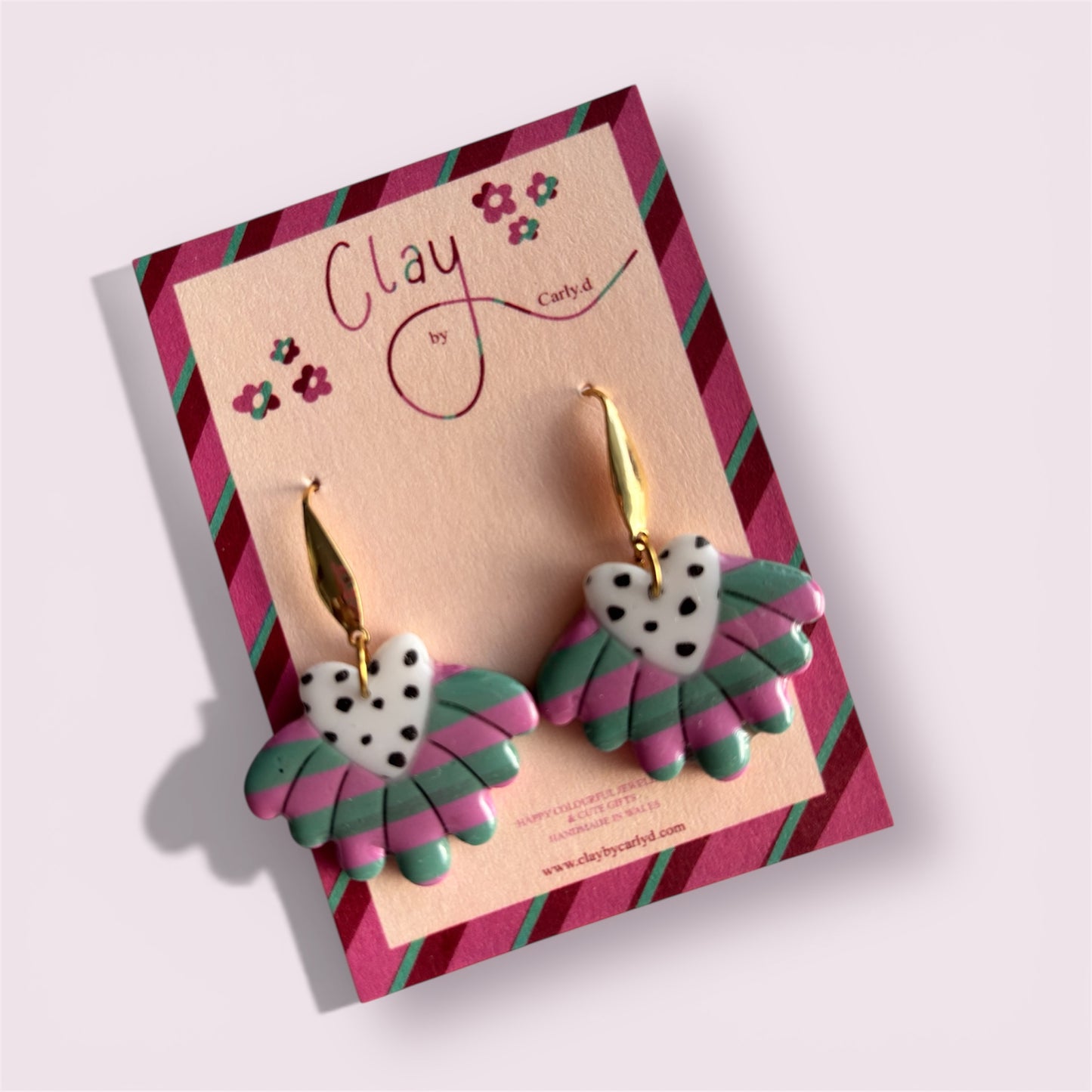 Spots & Stripe Heart Fans