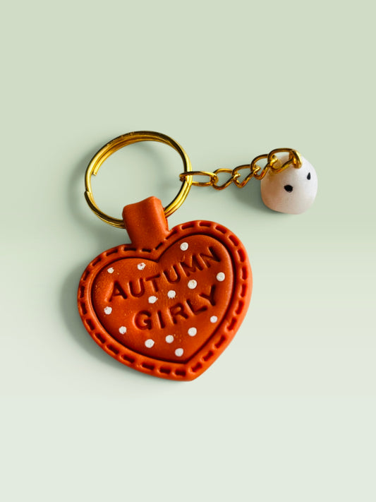 Autumn Girly Keyring with Ghostie