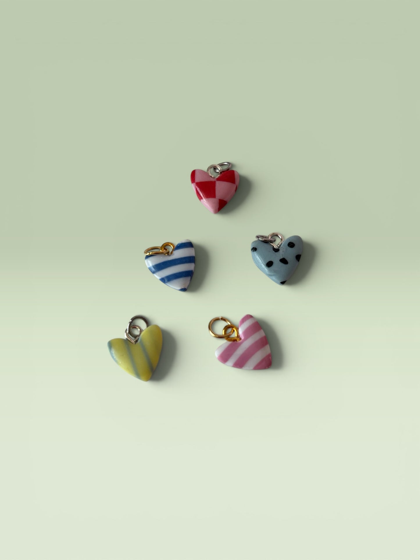 Mini Summer Heart Charms