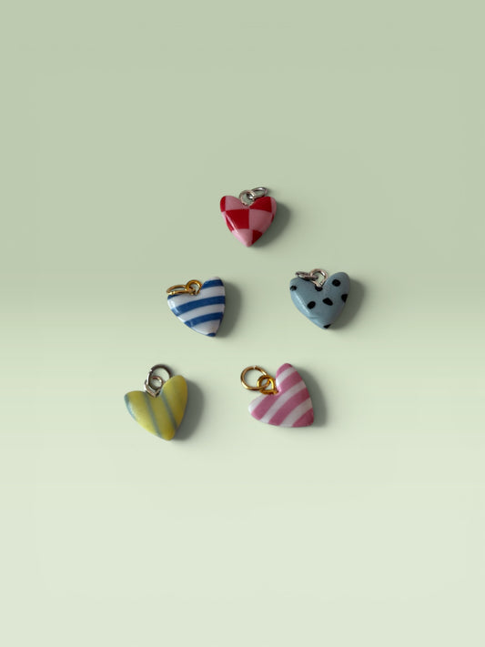 Mini Summer Heart Charms
