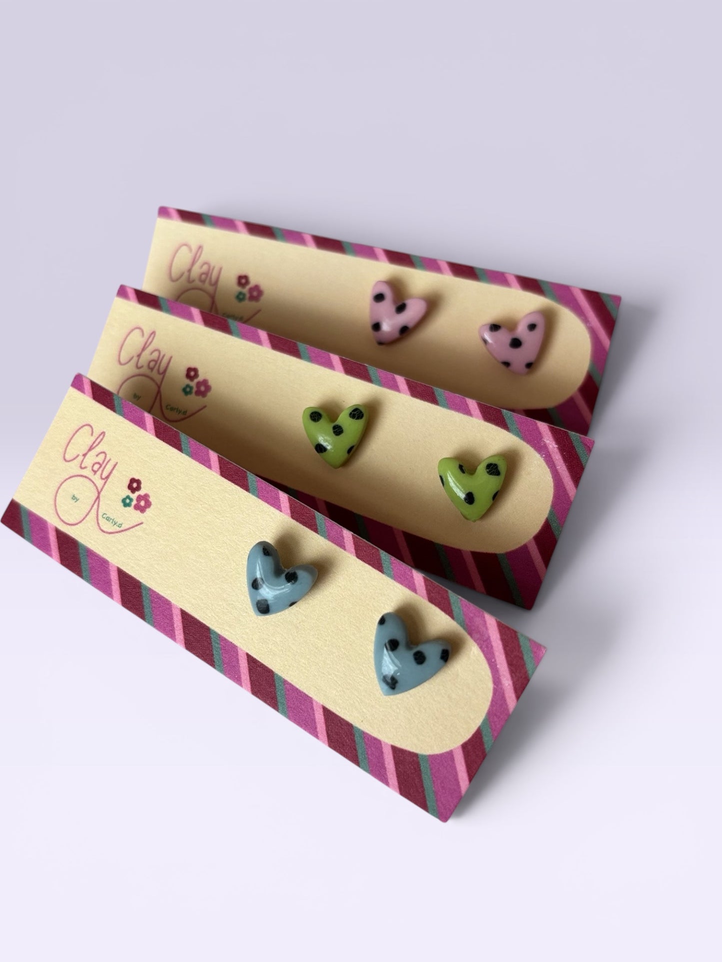 Dotty Mini Heart Studs
