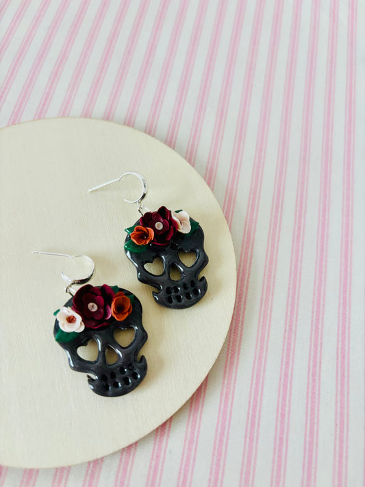 Floral Skulls Huggies