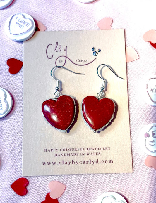 Heart Macaron Drops Red