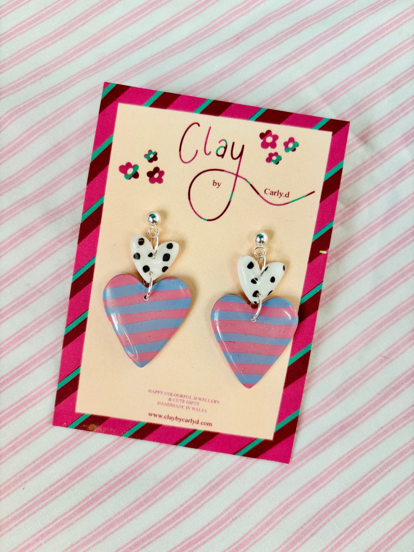 Stripes & Spots Double Hearts