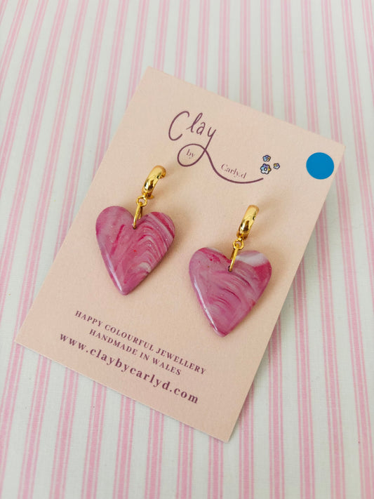 Pink Swirl Heart Huggies