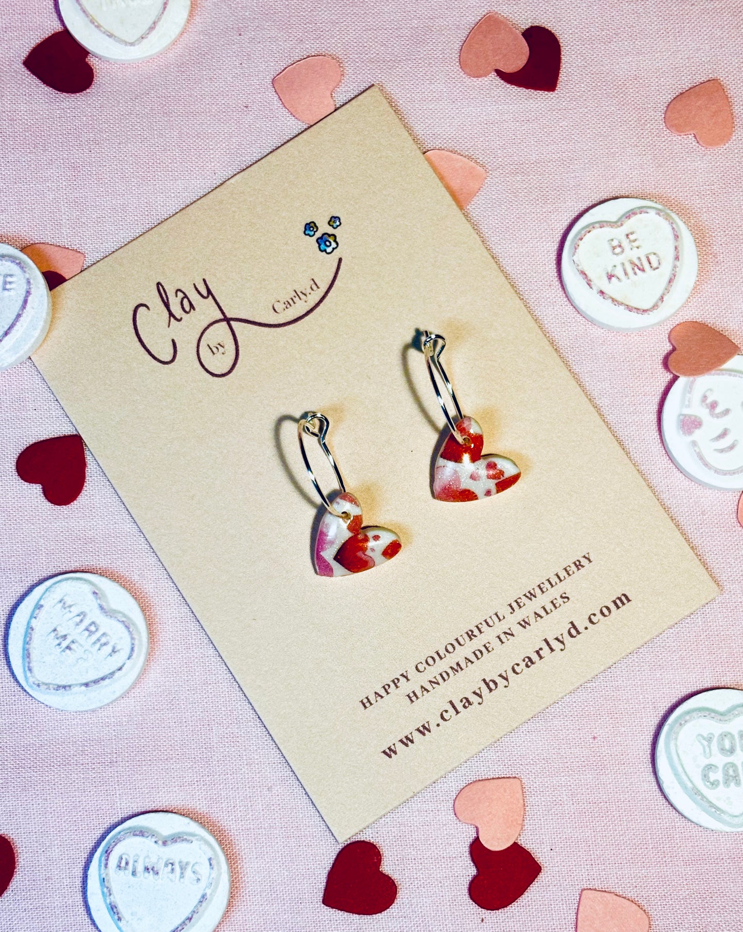 Mini Love Heart Hoops