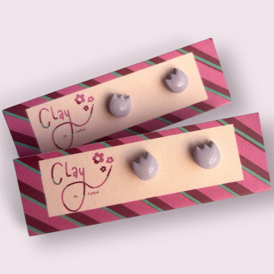 Lilac Tulip Mini Studs