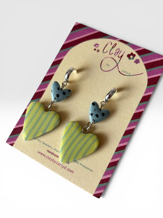 Summer Stripe Heart Stacker