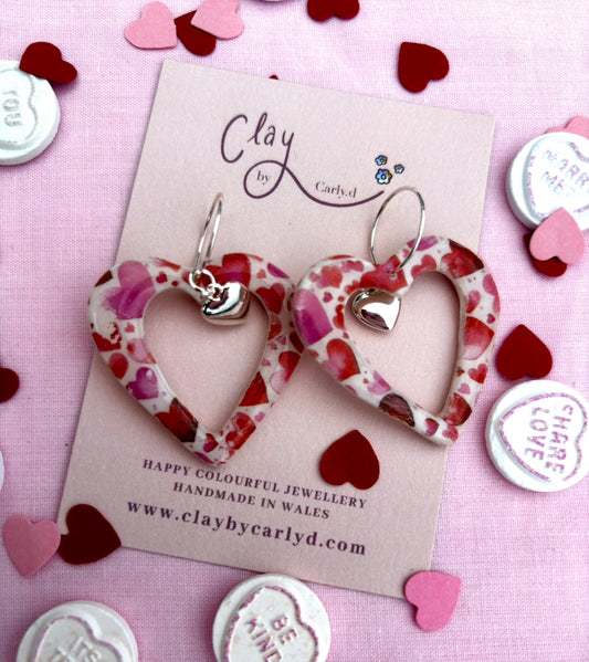 Love Hearts Statement Hoops
