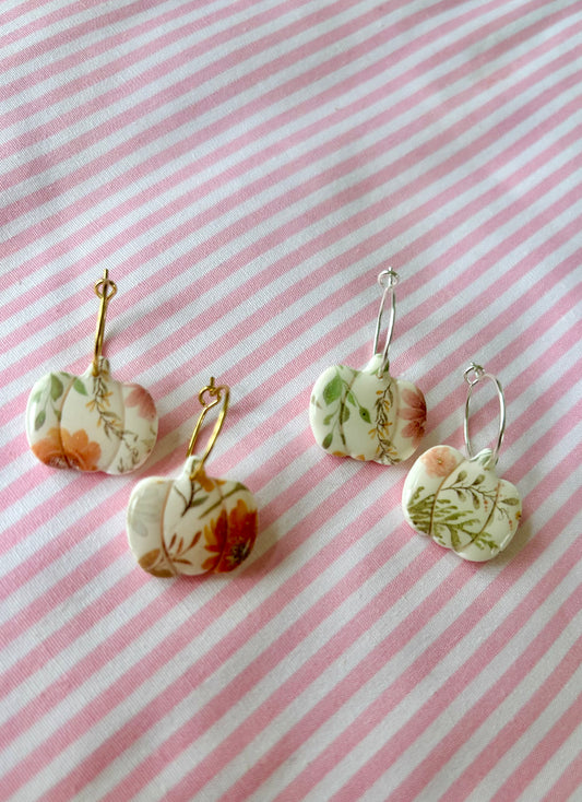 Floral Pumpkin Hoops