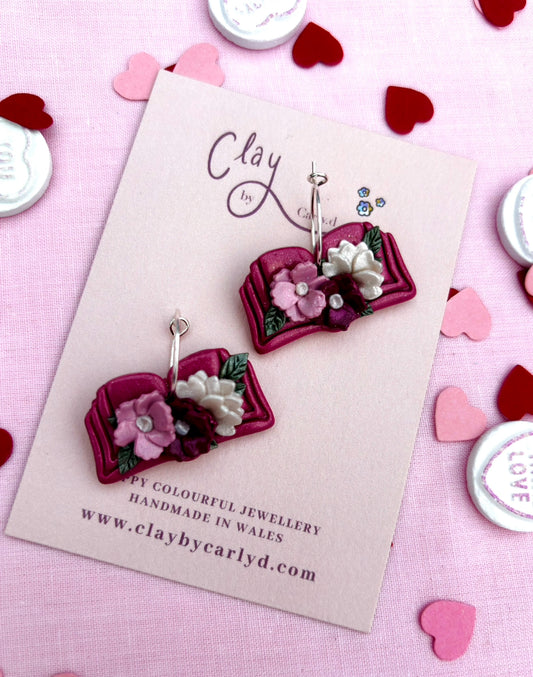 Floral Book Hoops